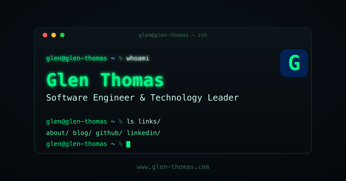 Glen Thomas | Software Engineer & Technology Leader